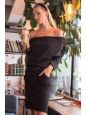 Rochie Neagra cu Decolteu Carmen 9773 - Magazin online - Boutique